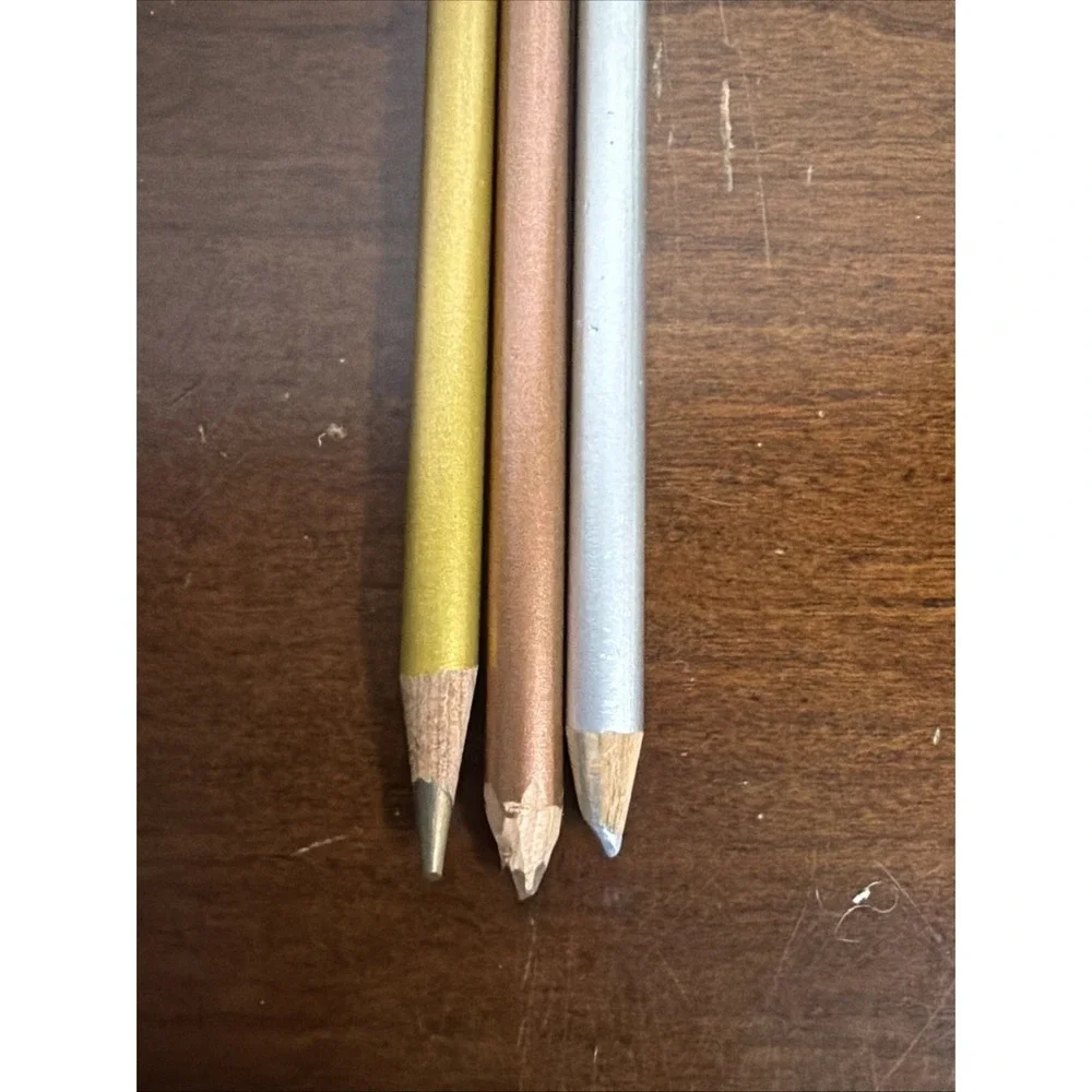 Berol Prismacolor Color Pencils Thick‎ Lead Silver 949 Copper 951 Gold 950